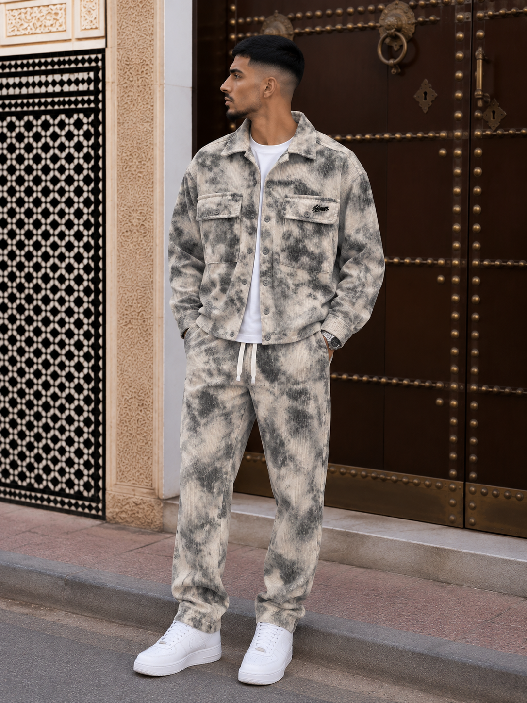 طقم رجالي Maven بتأثير Tie-Dye