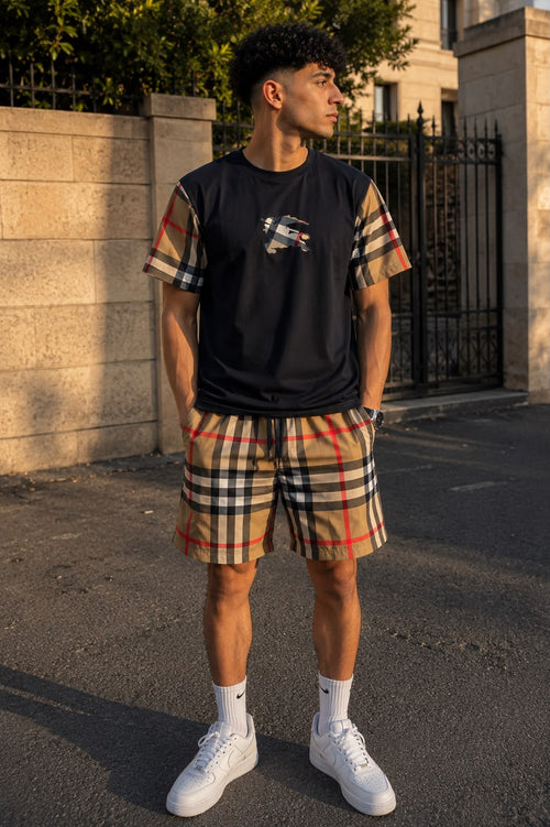 Ensemble Burberry Check T-Shirt + Short